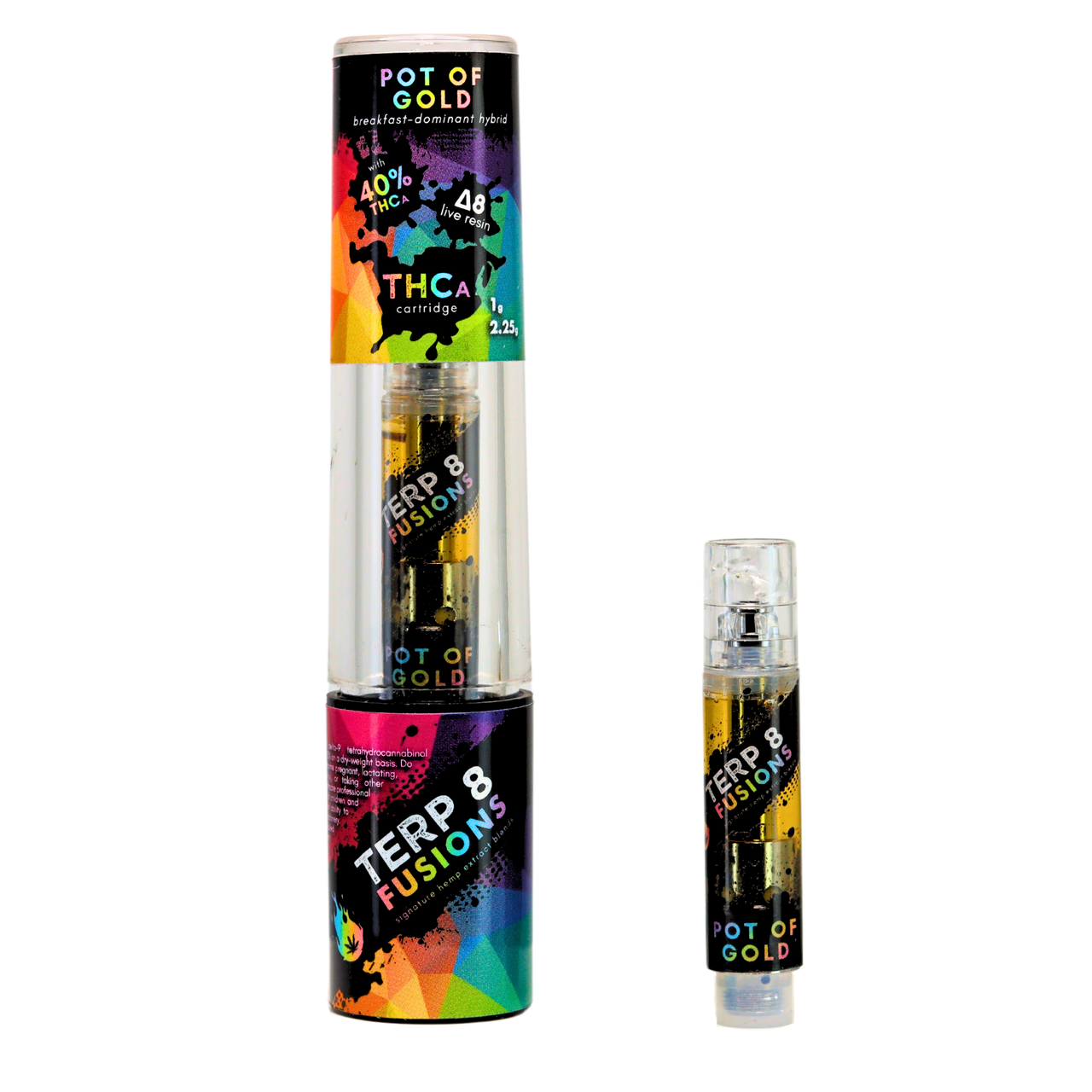 1-Gram Pot of Gold THCA + D8 Live Resin Cartridge