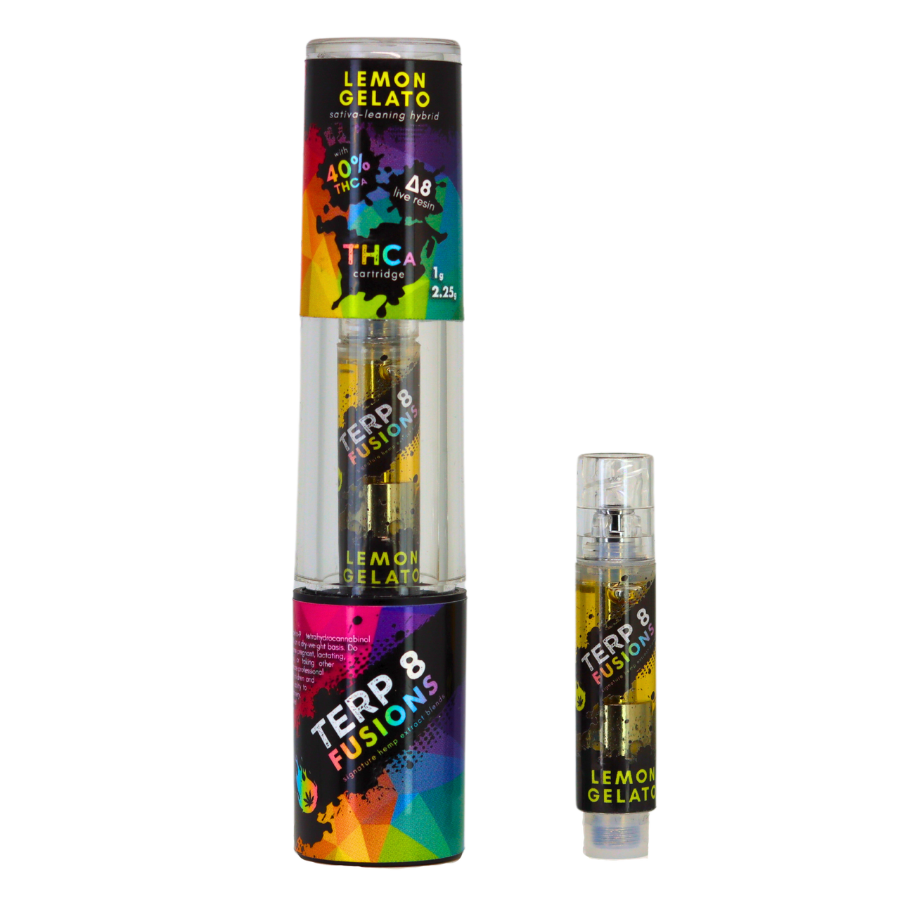 1-Gram Lemon Gelato THCA + D8 Live Resin Cartridge