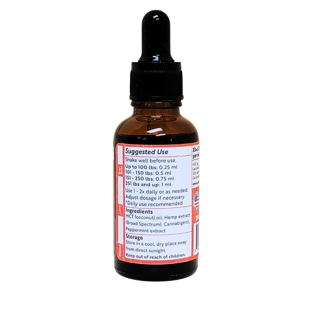 CBD+CBG Oil | 1:1 Formula | Carolina Cannabis Creations