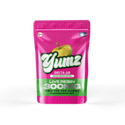 THC Gummies - Delta 9 THC - YUMZ LAB - Sour Green Apple