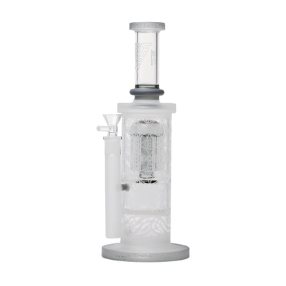 Human Grade Sacred Straight Sandblasted Glass Water Pipe