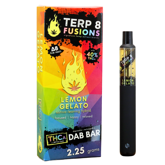 2.25-Gram Lemon Gelato THCA + D8 Live Resin Disposable Dab Bar