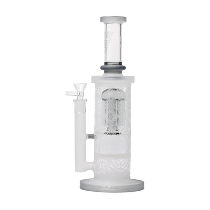 Human Grade Sacred Straight Sandblasted Glass Water Pipe