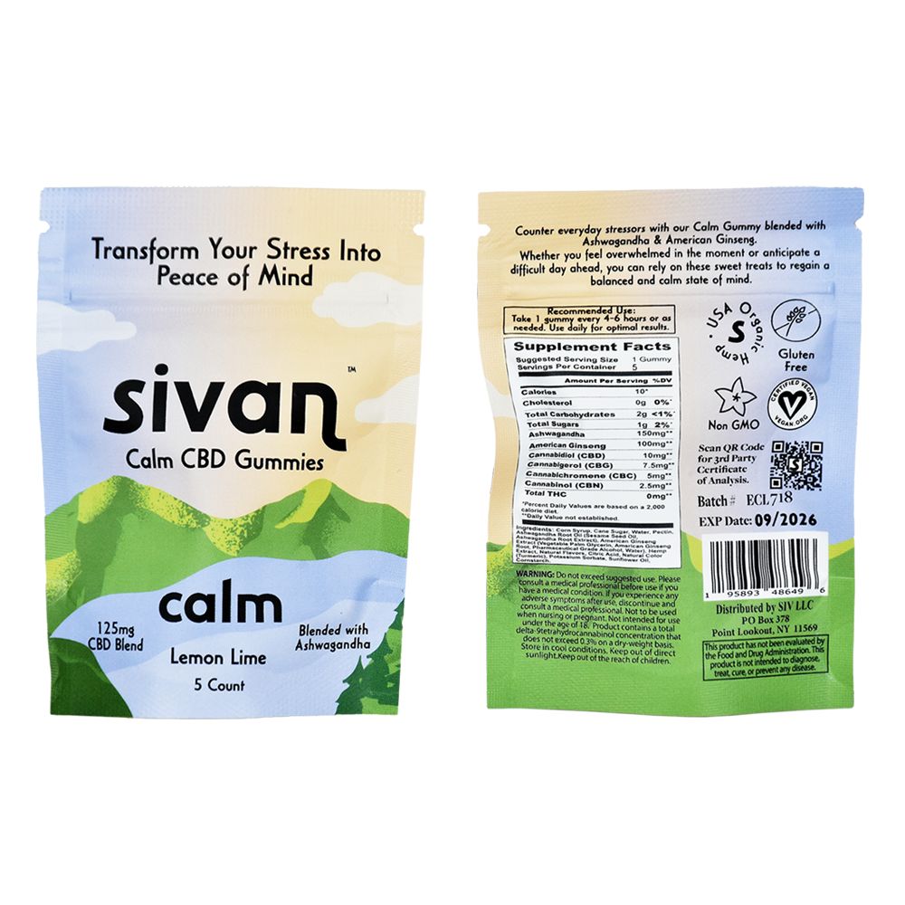 Sivan CBD Blend Gummies | 625mg | 5pc | 10pk