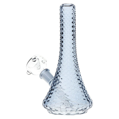 Sleek Art Deco Mini Glass Beaker Water Pipe - 5.5" / 10mm F / Colors Vary