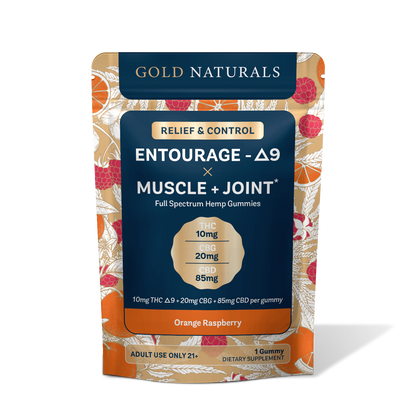 Gold Naturals Entourage Δ9 x Muscle + Joint Gummy