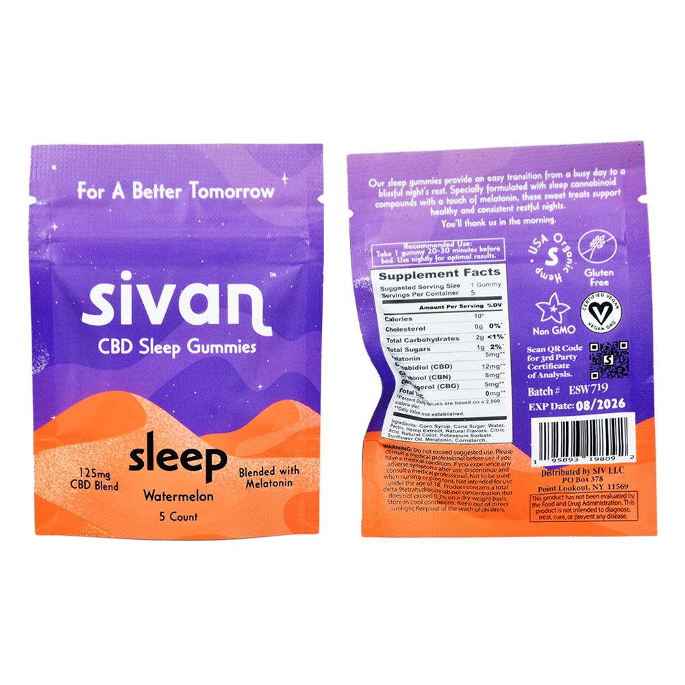 Sivan CBD Blend Gummies | 625mg | 5pc | 10pk