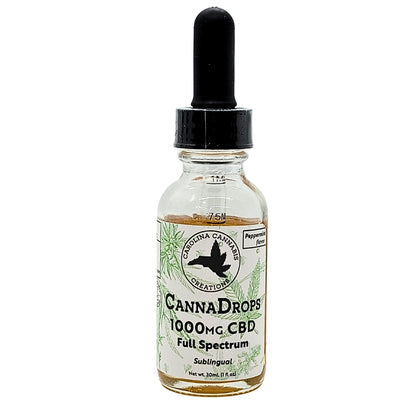 Full Spectrum 1000mg CBD Oil | Peppermint | Carolina Cannabis Creations