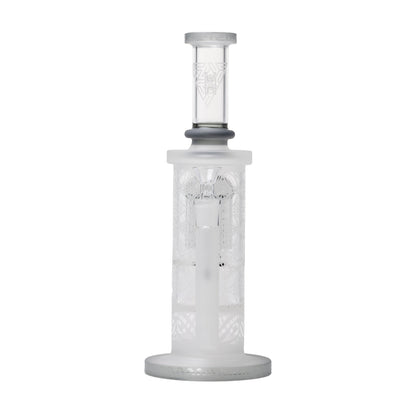 Human Grade Sacred Straight Sandblasted Glass Water Pipe